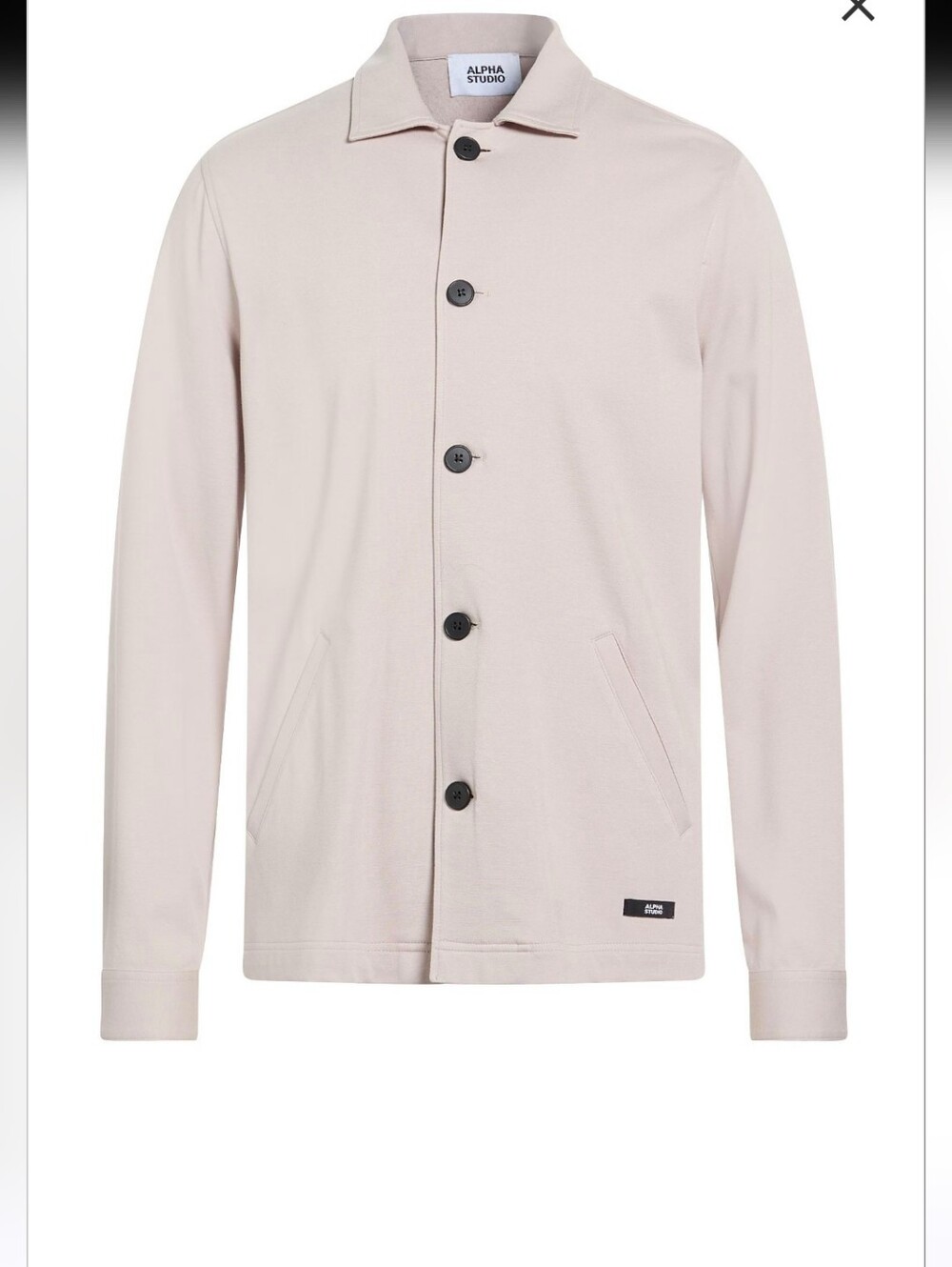 Alpha Studio Men's Pale Pink Lightweight Button Long Sleeve Shirt